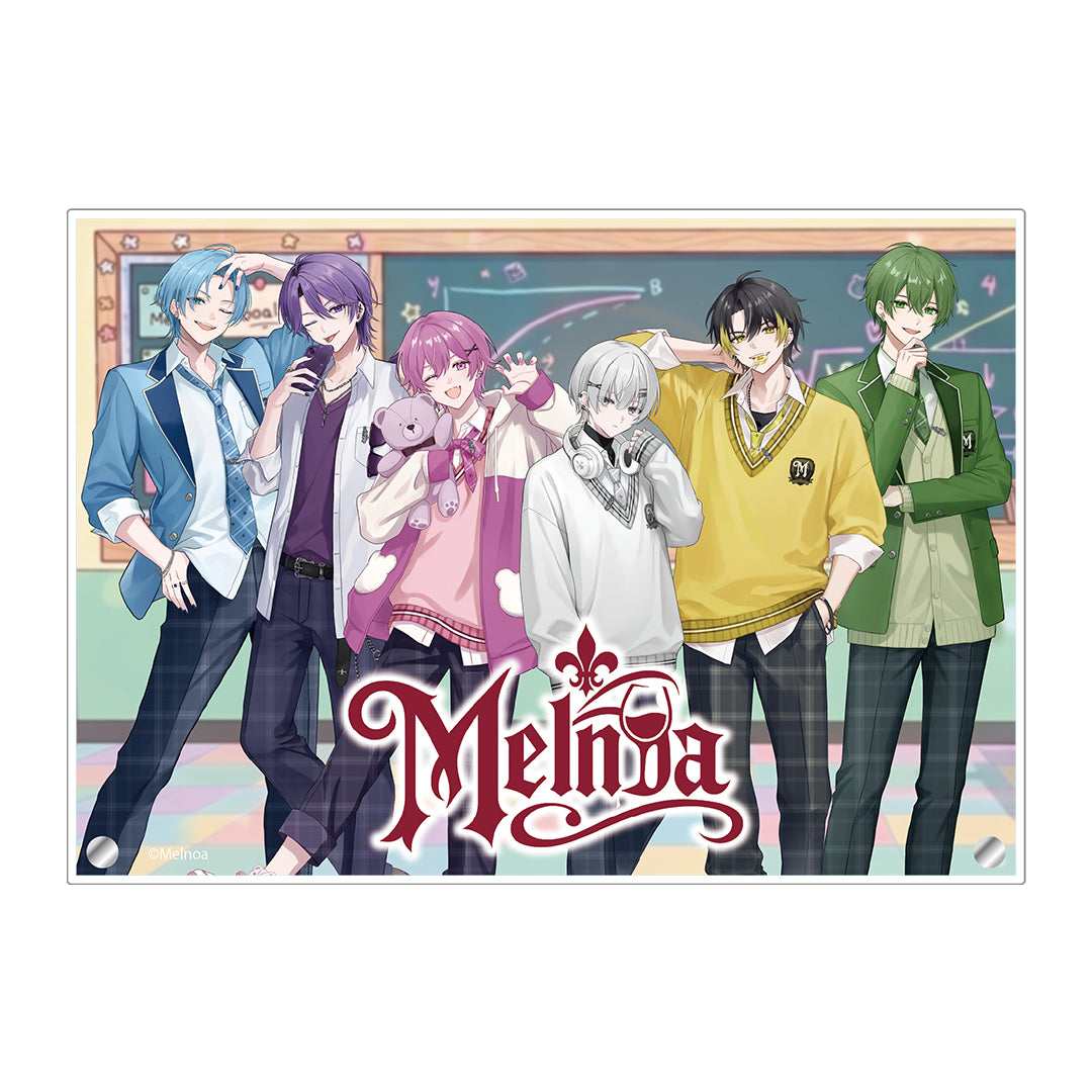 【受注生産 / 5月下旬発送】メルノア 集合ビジュアルアクリルパネル(School ver.)<受付期間:〜5/3>